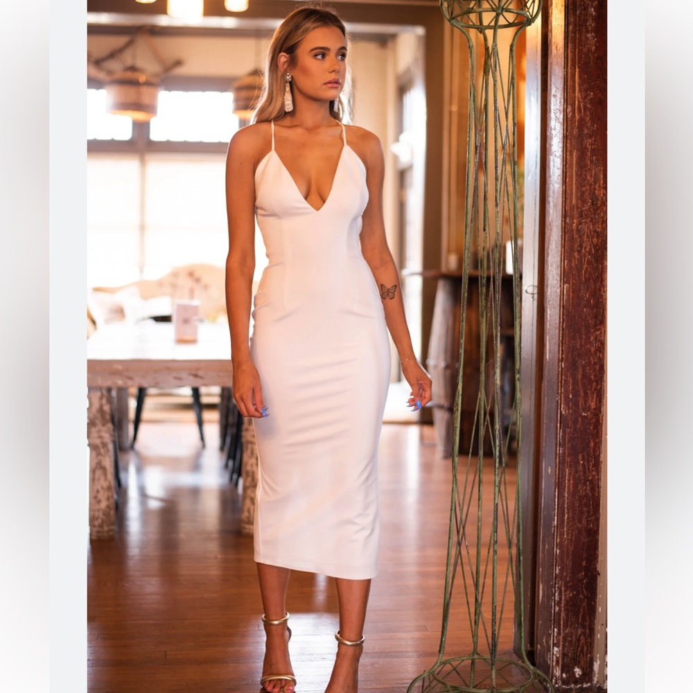 NEW White Bodycon Slip Dress